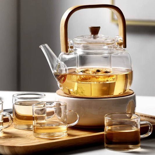 Glass & Bamboo Tea Kettle